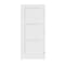 Codel Doors 28" x 84" x 1-3/8" Primed 3-Panel Equal Panel Interior Shaker 6-9/16" LH Prehung Door 2470pri8433LH156916 - alternate 1